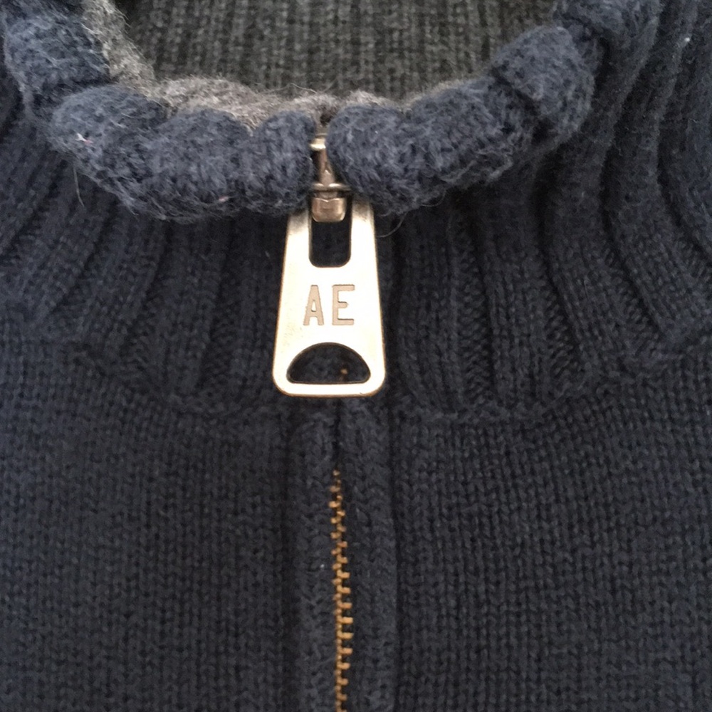 Medium AMERICAN EAGLE Striped Turtleneck Sweater, Preppy, Collegiate, Fall - Picture 5 of 11